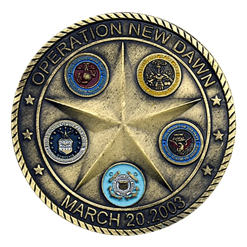 US Operation New Dawn Challenge Coin March 20.2003 Saint George Medal Collection Commemorative Gift