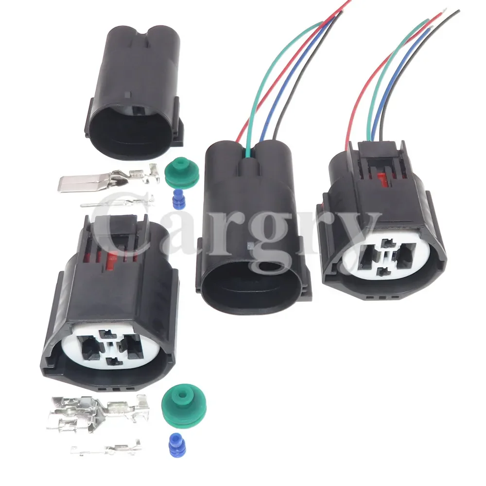 1 Set 4P Car Wiring Socket 7283-8497-90 AC Assembly Auto Parts Automobile Cooling Fan Sealed Composite Connector