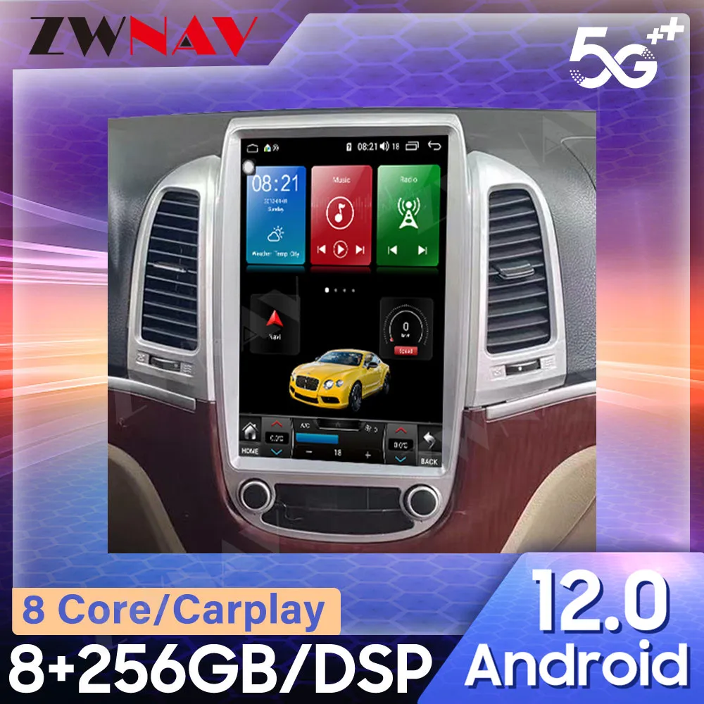 

Автомагнитола для Hyundai Santa Fe 2006-2012 Carplay Android 12, автомобильный радиоприемник, Авторадио, мультимедийный плеер, GPS-навигация