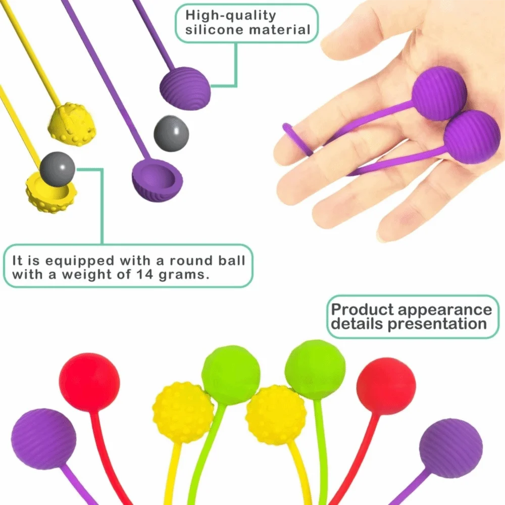 Perline colorate per la punta delle dita 4 pezzi/set Design massimo Giocattolo per esercizi con le dita Dimensioni portatili Materiale in silicone Giocattolo sensoriale per la punta delle dita