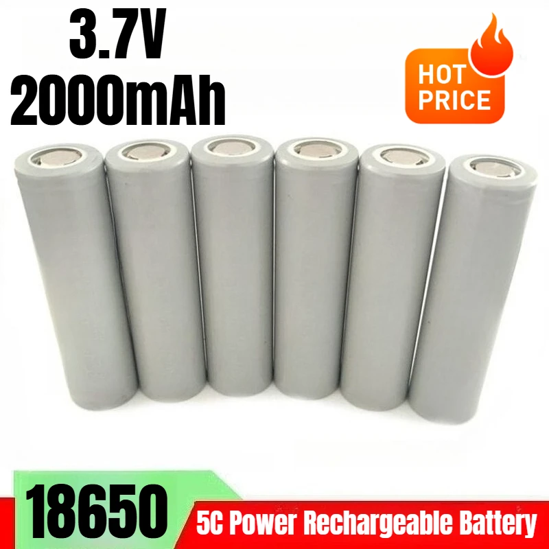 

18650 3.7V 2000mAh 5C Power Rechargeable Battery