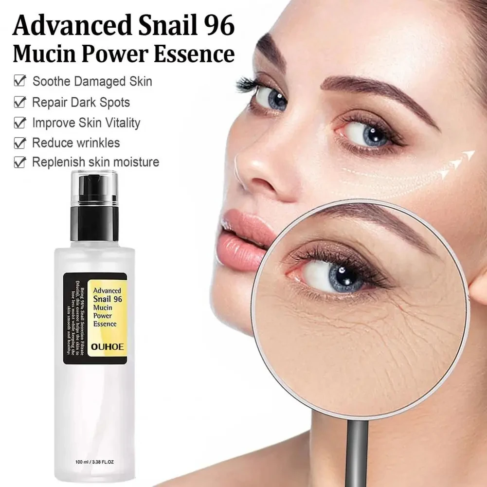 

100 Ml Anti-wrinkle Snail Mucin Essence Treatment Brightening Face Skin Care Hydrating Moisturizing Lotion Repair Damaged Skin