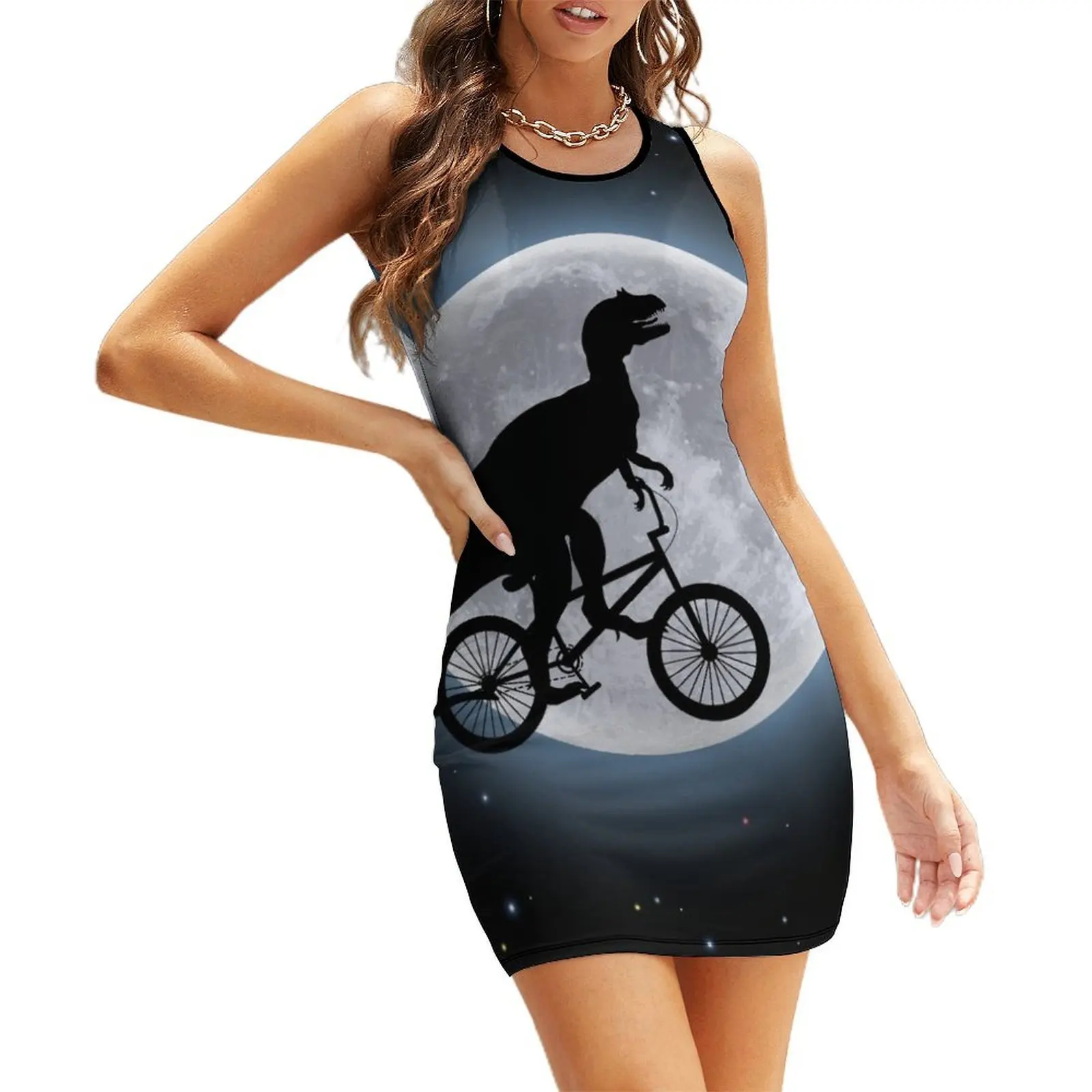 

Dinosaur Moon Sleeveless Sundress summer woman dress 2025 elegant women's dresses sale Dress woman luxury evening dresses 2025
