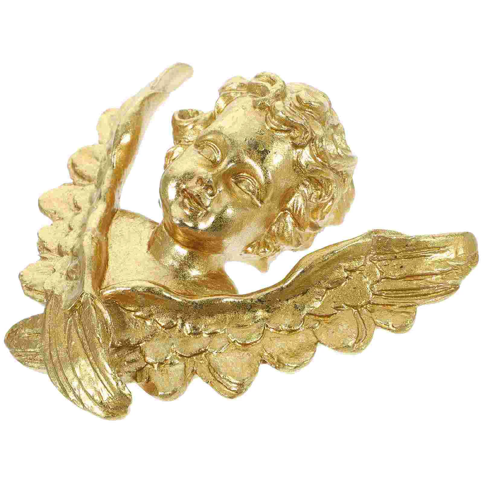 Decor Vintage Golden Cherub Wall Hanging Decoration Angel Figurine Craft Ornament Adornment Lovely