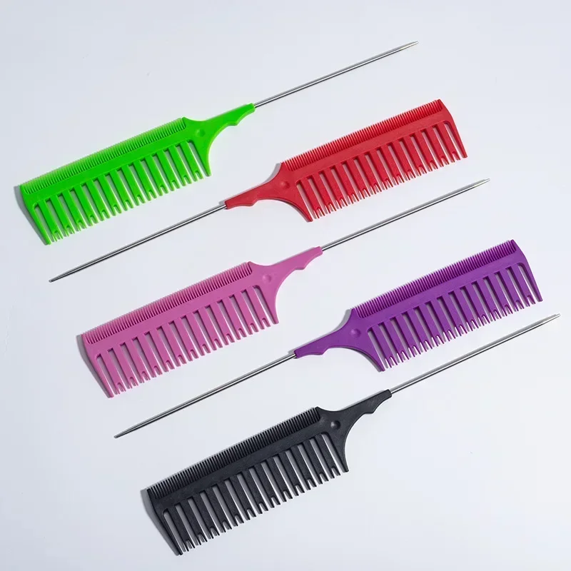 Hairdressing Tip-tail Comb Hair Dyeing Hair Partition Double-sided Highlighting Comb Barber Salon Hair Cutting Pro Styling Comb