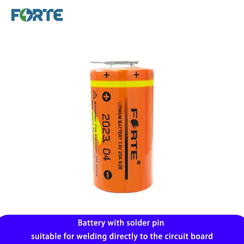 Forte ER17335 with Welding Foot 2/3A Disposable Lithium Battery 3.6V Smoke Alarm PLC Industrial Control Servo Driver Instrument