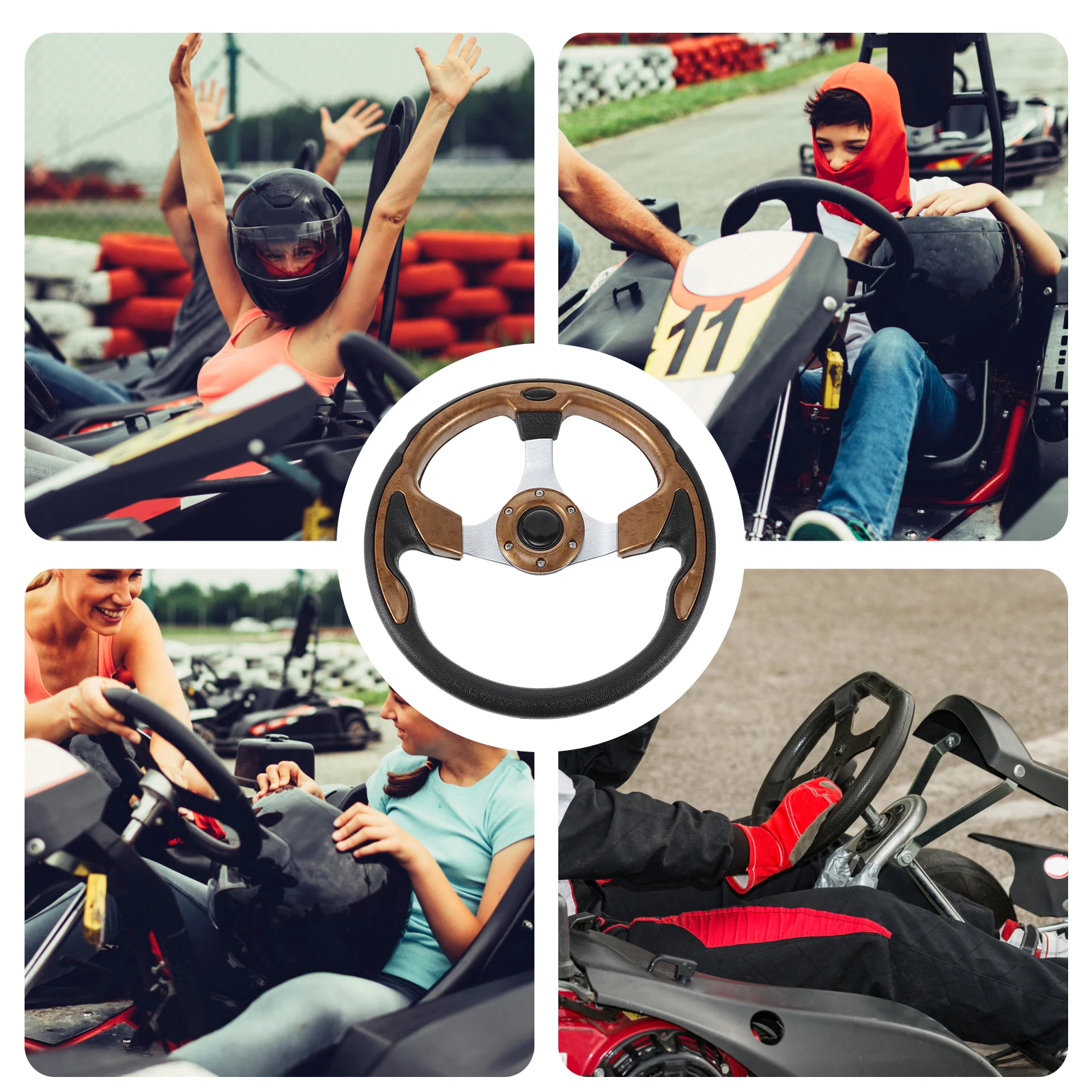 

Ergonomic Lightweight Racing Steering Wheel Detachable PU Quick Release Durable Anti Rust Car Accessories Stylish Interiors