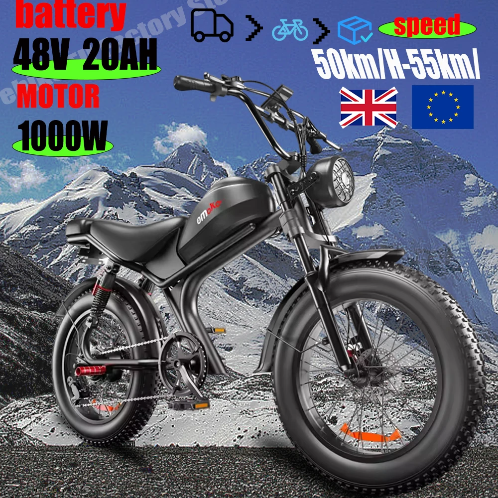 2024 Dropshipping EU   Warehouse Electric Bicycle E Bike C93 New Design Ebike 1000w Off Road Mountain Electric Bike for Adults