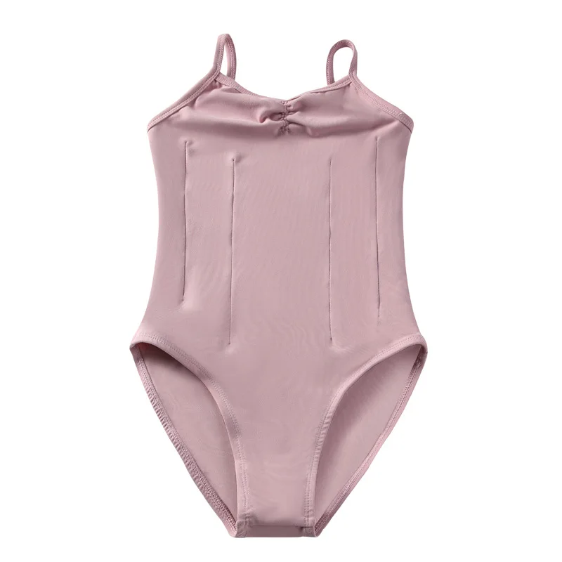 Roupa de prática de balé infantil, macacão suspenso feminino, roupa de banho infantil para exame de dança, verão