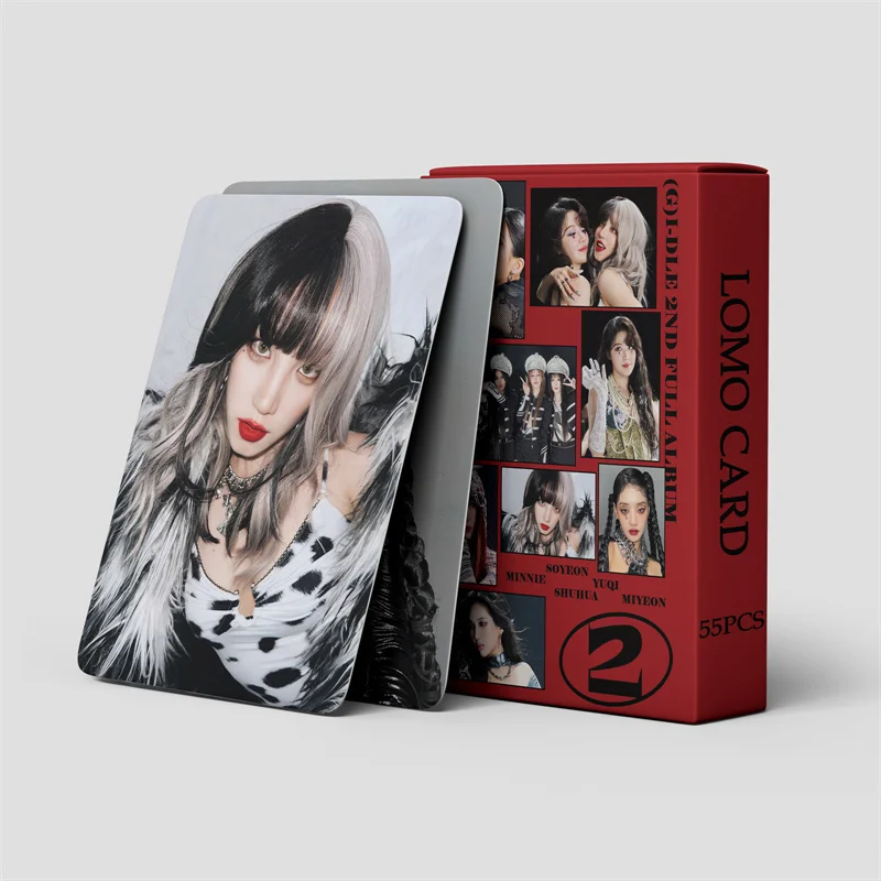 Imagem -05 - K-pop Álbum de Cartões Gidle Lomo para Meninas ° Álbum Completo Cartão Lomo Super Lady Canção Yuqi g I-dle Minnie Shuhua Soyeon Presente para Menina 55 Peças por Conjunto