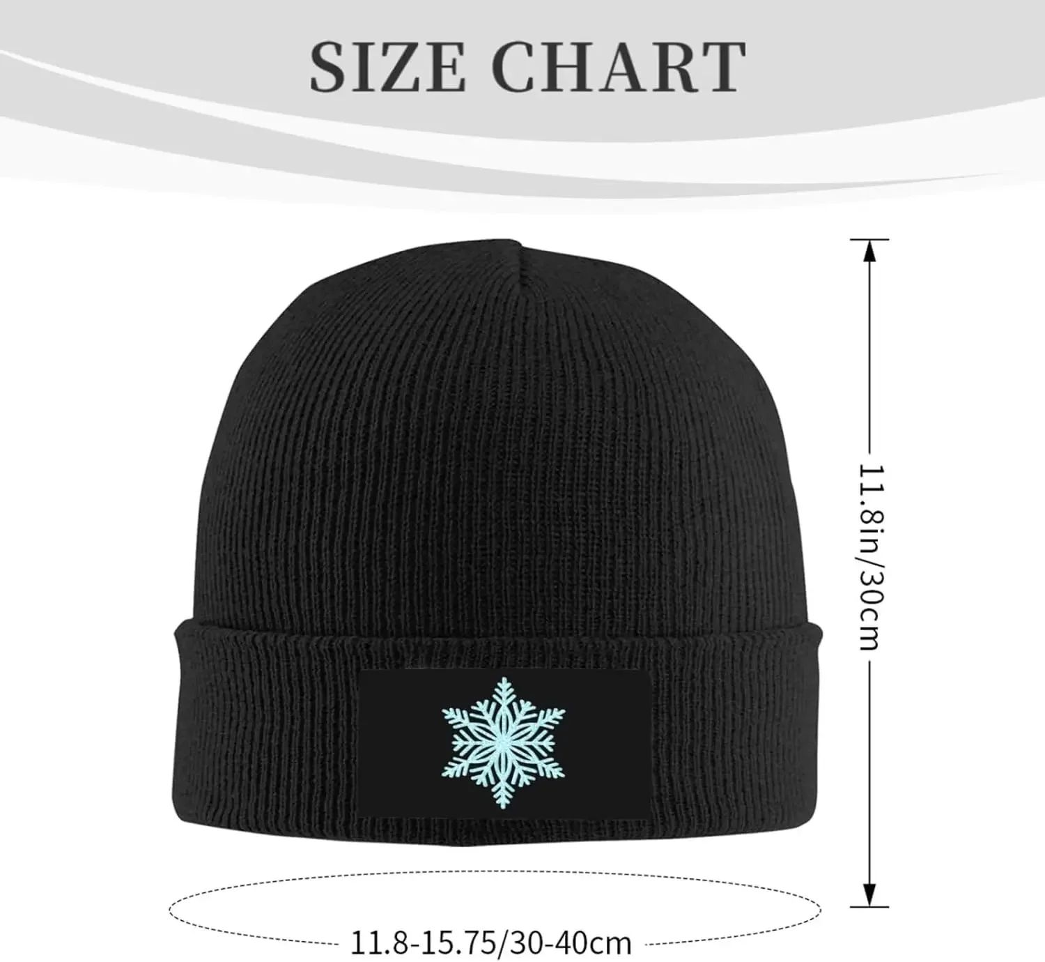 Winter Shining Snowflake Beanie Hat for Women Men   Cuffed Knit Skull Cap Warm Ski s