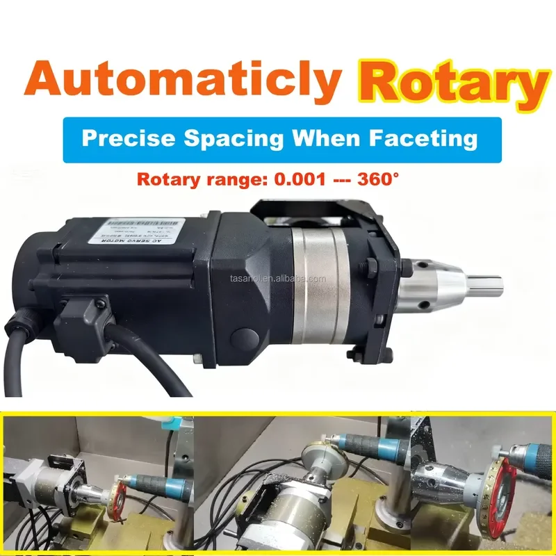 New Arrival Auto Rotary Jewelry Ring Bangle Diamond Faceting Machine With Collets Bangle Engraving Cutting Machine