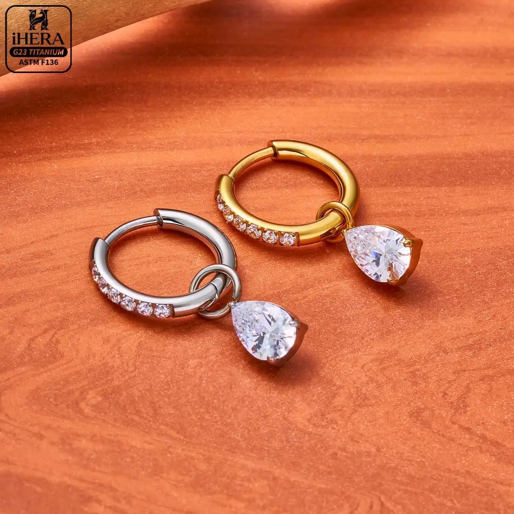 1/10 Stück F136 Titan Piercing Hänge-Creolen mit funkelnden Zirkonia-Steinen, Nasen-, Septum-, Helix-, Knorpel-Ohrringe-Set, Labret-, Augenbrauen- und Körperschmuck – Detail 9