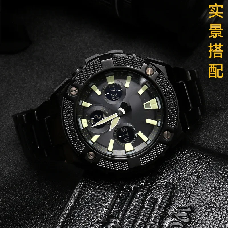 Men's Premium Waterproof Solid Stainless Steel Strap 26MM for Casio GST-B100 S130 W300GL 400G W330 GST-W120L s120 W130L S100