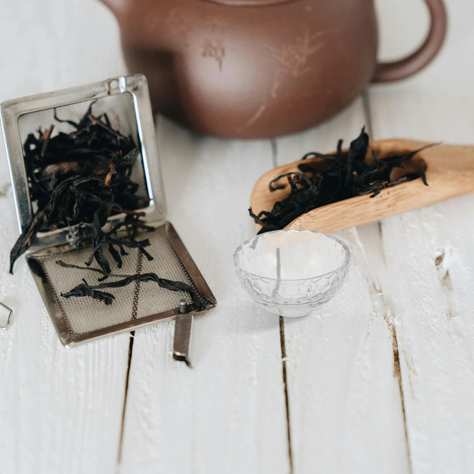 

5Pcs Thick Clear Glass Bowls Set Small Serving Bowls Creative Japanese Style for Dessert Snack Rice Salad Candy Dish