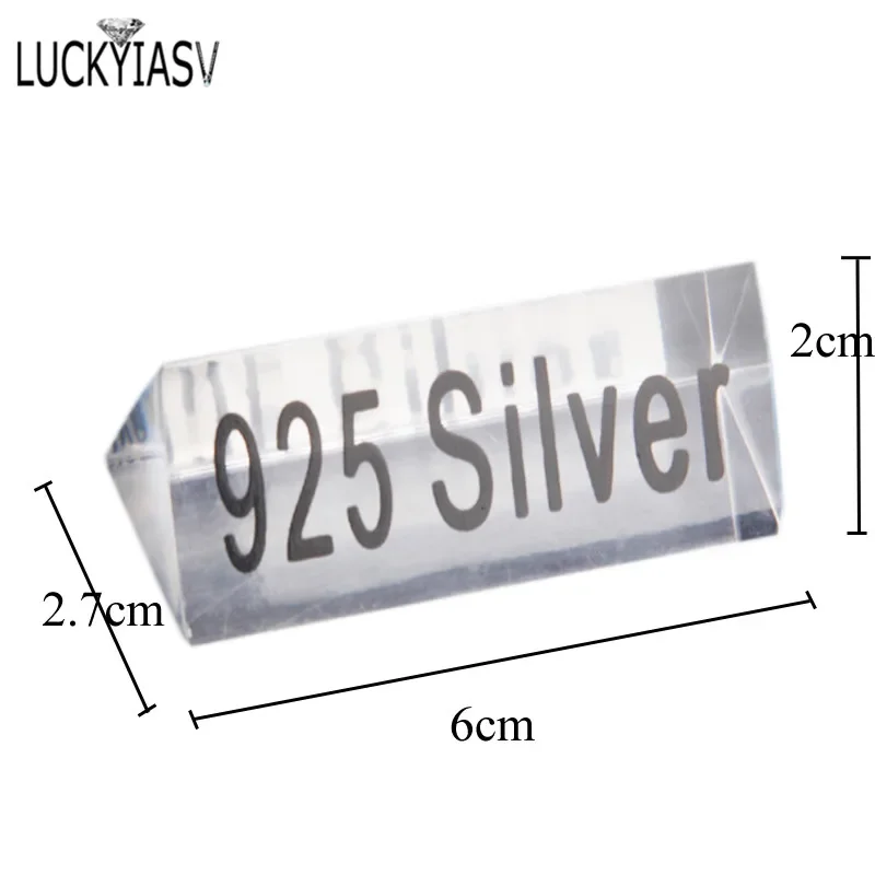 Label Kebutuhan Aksesori Toko Perhiasan Kartu Tag Tampilan Konter Signage Perak 925 Akrilik Bening