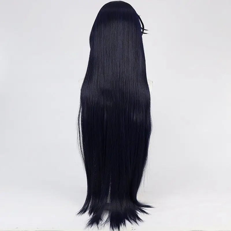 Brunhilde Cosplay Wig Record of Ragnarok Navy Blue 100cm Synthetic Hair Heat Resistant Halloween Role Play Party Carnival view 4