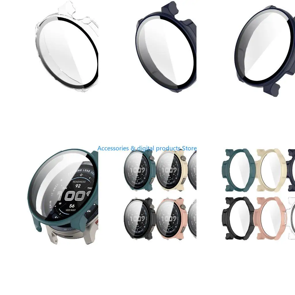77JD Watch Shell Case with Film Protective Cover for Balance 2 Scratchproof Case
