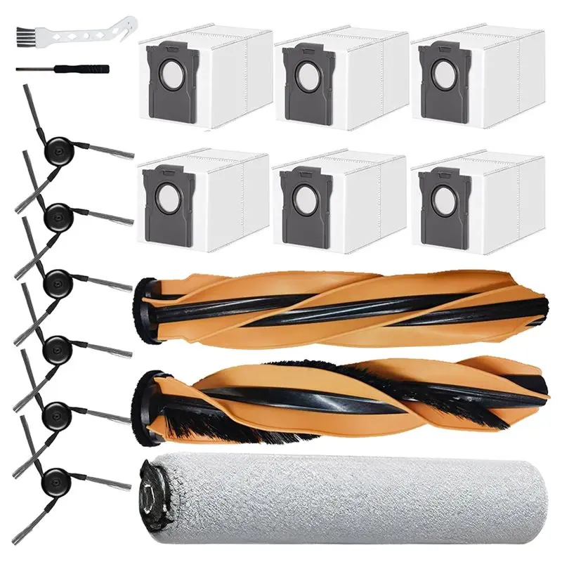 17PCS Spazzola principale Rullo Mop Sacchetti per la polvere Spazzola laterale per Dreame Mova Z60 Ultra Robot Aspirapolvere