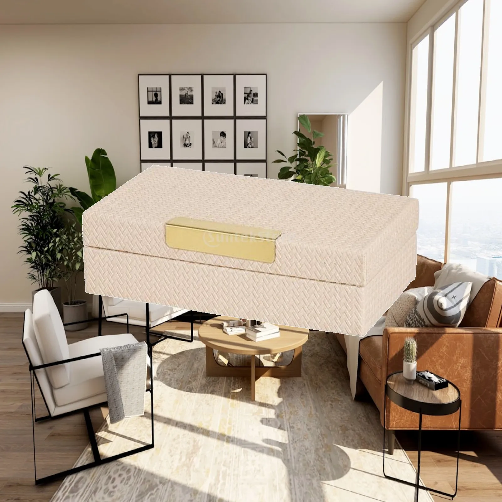 Braided Storage Case Fashion Jewelry Organizer Box Luxury Storage Display for Workplaces Vanity Table