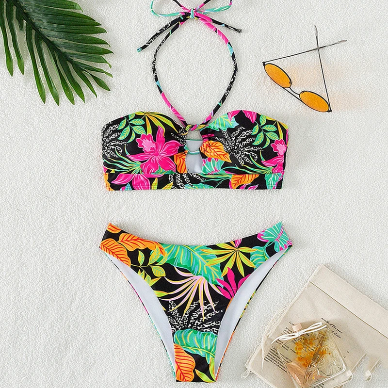 

Summer Sexy Bikinis Print Women Swimwear Female Swimsuit For Swim Wear Bathing Suits Brazilian Bikini Set Beachwear Pool Bather