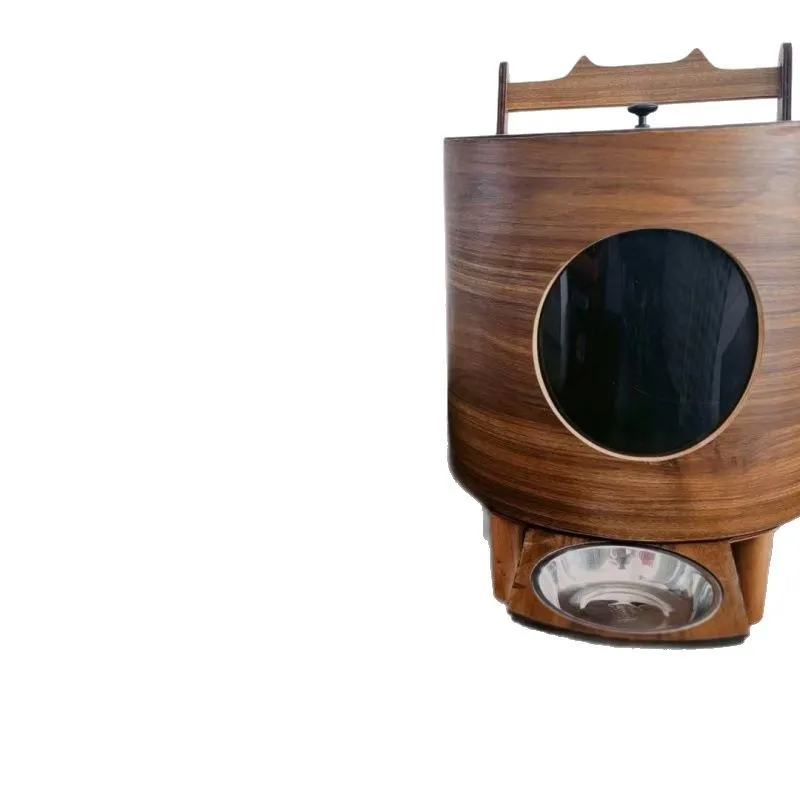 

Cat dog feeder wooden pet solid wood Japanese style Japanese style cat climbing frame