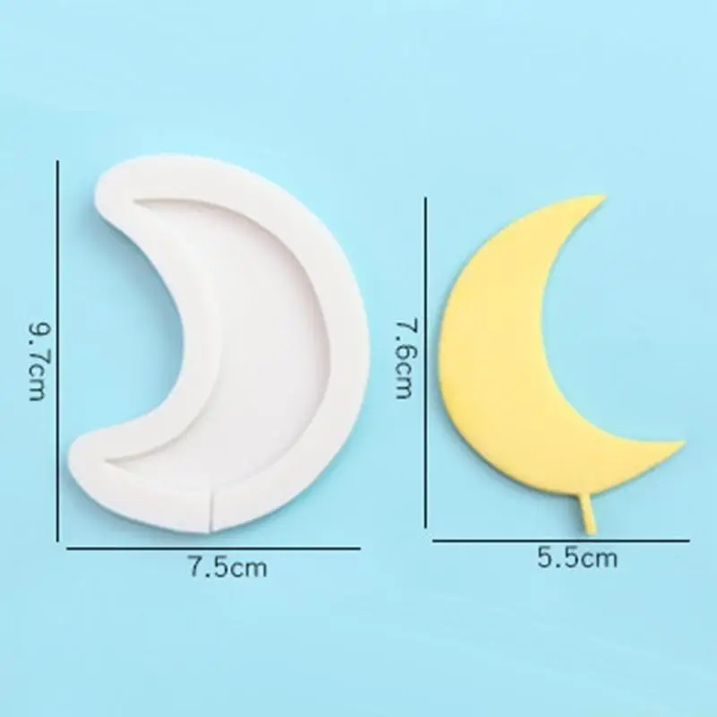 QX2E Mini Star and Moon Lollipop Molds for Cake Decorating Lollipop Molds Epoxy Casting Modeling Tools
