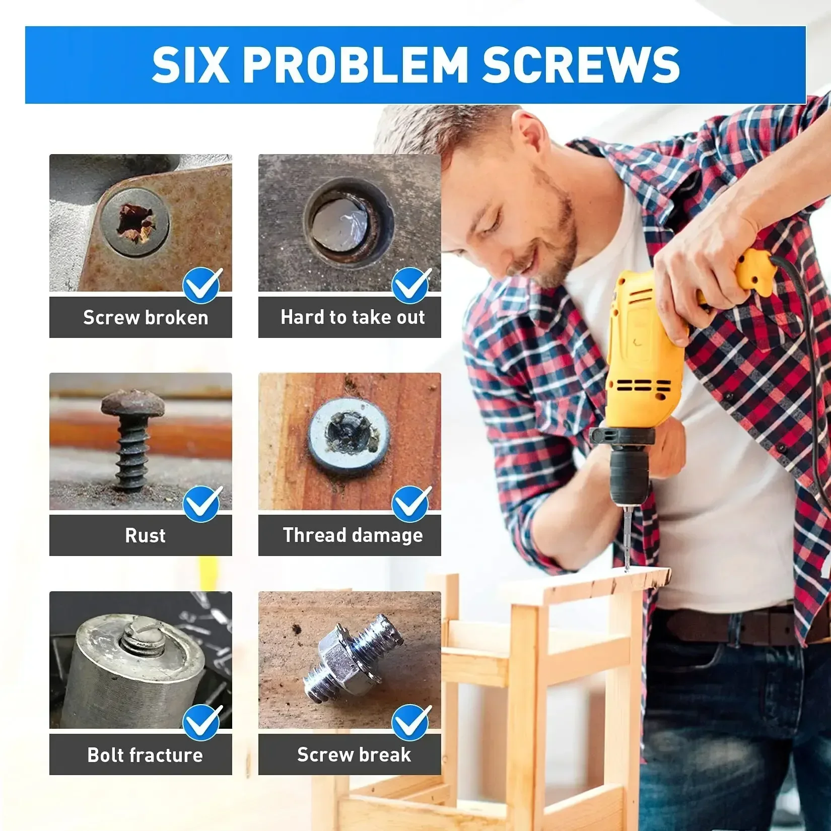 33 قطعة مجموعة أدوات استخراج المسمار التالفة مع لقمة مثقاب تمديد الأكمام لأداة إزالة المسمار لإزالة مسمار المقصلة العالمية