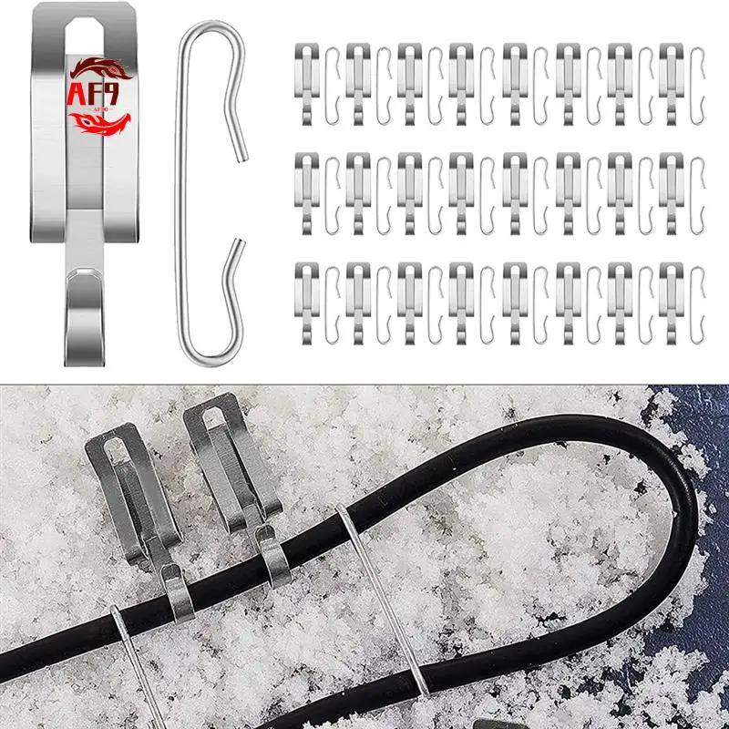 

AF90-48 Pcs De Icing Cable Clips Spacers Roof Clips Spacers Set Cable Wire Clips Gutter Clips