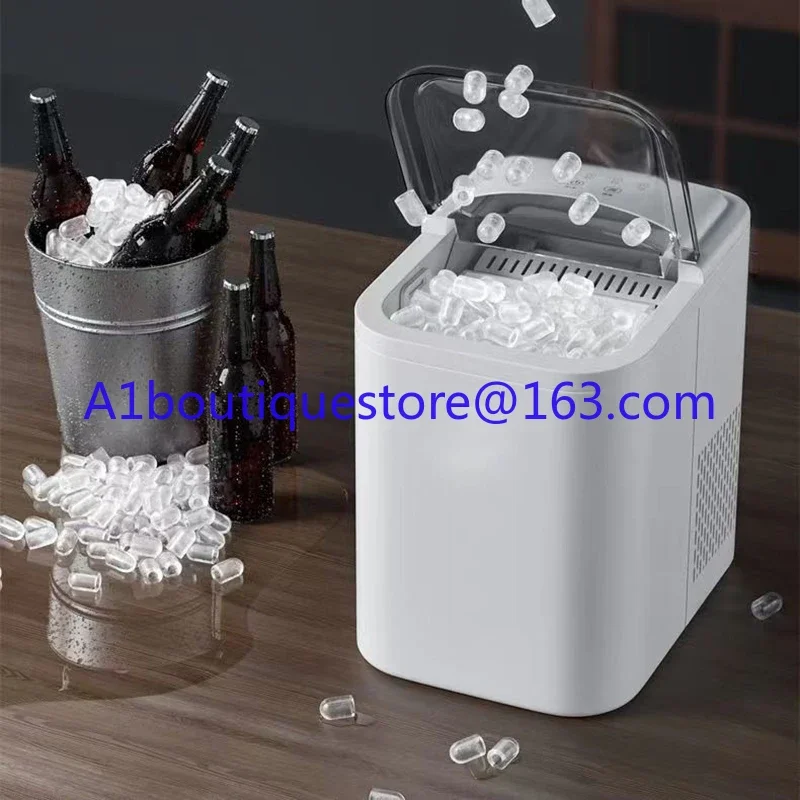 

Portable Ice Maker Machine With Carry Handle,Self-Cleaning Ice Makers Ice Bags an Scoop Basket for Home Bar