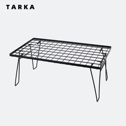 TARKA 휴대용 접이식 테이블 다리미 메쉬 데스크, 캠핑 테이블, 공원 발코니 바베큐 책상, 피크닉 하이킹 낚시용 