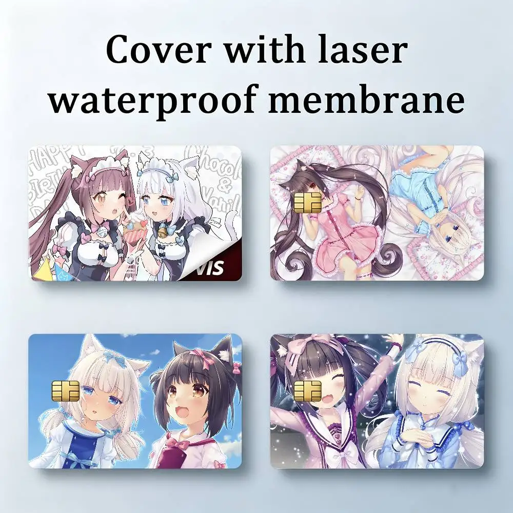 C-Chocola V-Vanilla Laser Film Bank Transit Card Skin Sticker 54mmx 85mm With Chip Window