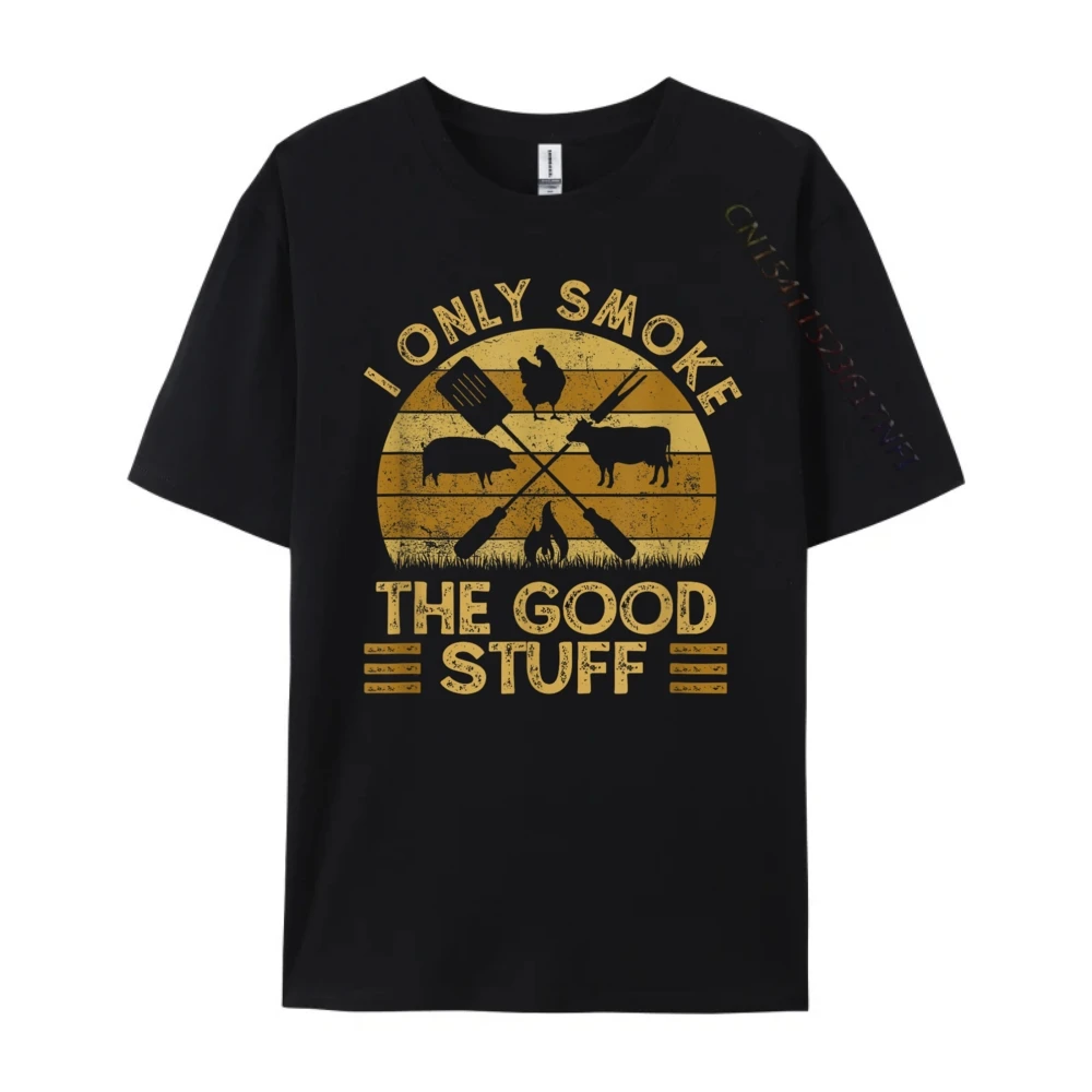 I Only Smoke The Good Stuff BBQ Barbeque Grilling Pitmaster Clothing Men Clothes Japan Style