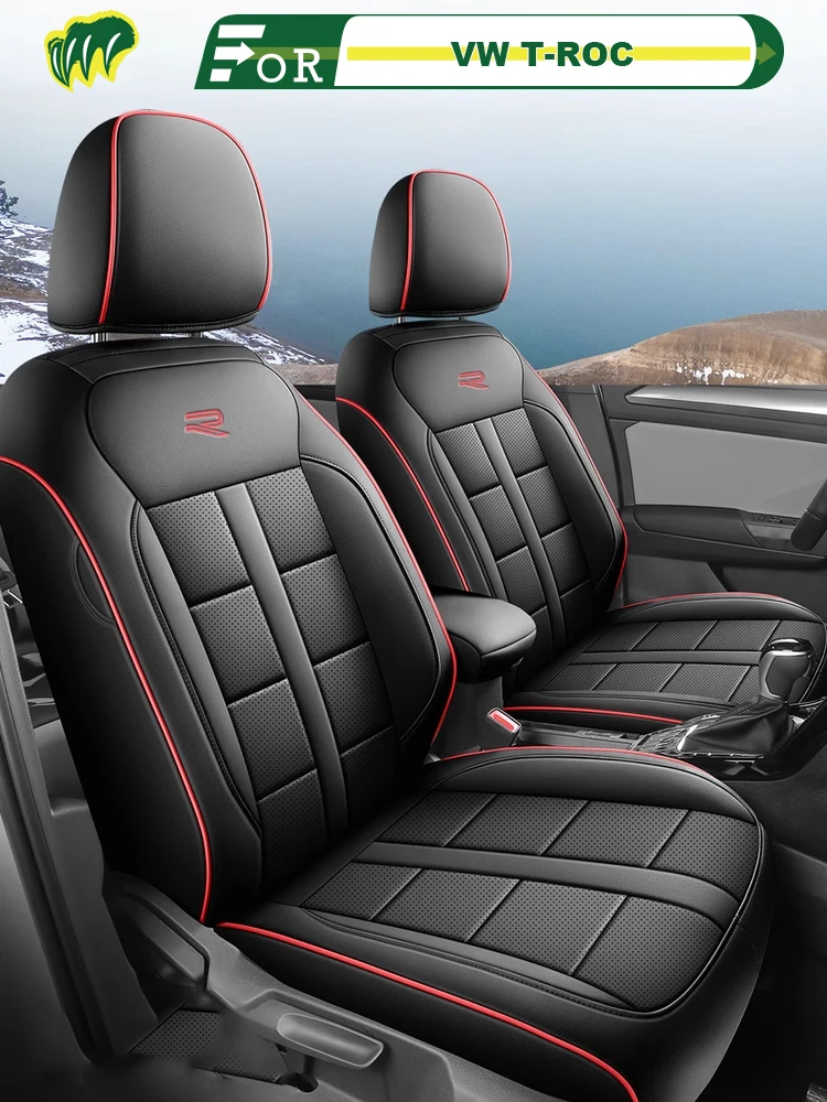 

For Left-Drive Car Seat Cover Of VW T-ROC 2024 Custom Fit Seat Protector All Season Full Surrounded Interior Accessory