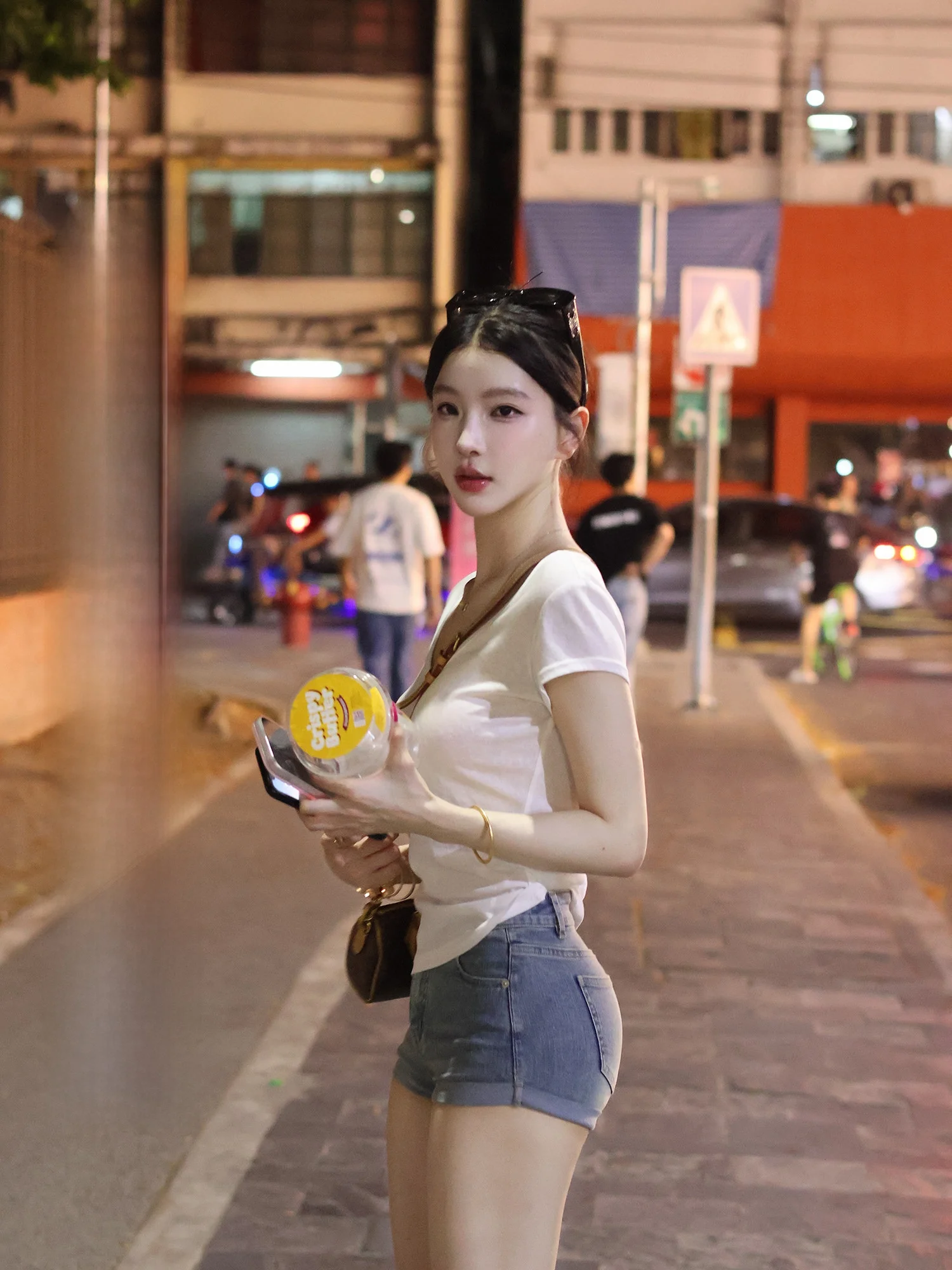 

Slim Fit High Waist Cuffed Denim Jeans Women's Spring Summer Versatile Shorts Casual Straight Leg Jeans Soft Cotton Blend