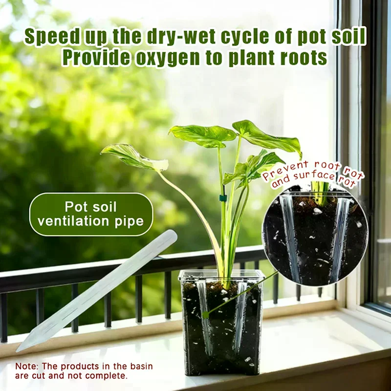3/5/10Pcs Soil Air Circulation Tubes For Plants Durable Plastic Plant Root Ventilation Tubes Transparent Drainage Pipes