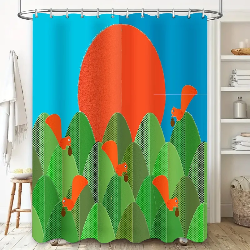 Floral Shower Curtain Nature Botanical Greenery Washable Bathroom Decor Farmhouse Style Modern Fabric Waterproof Liner
