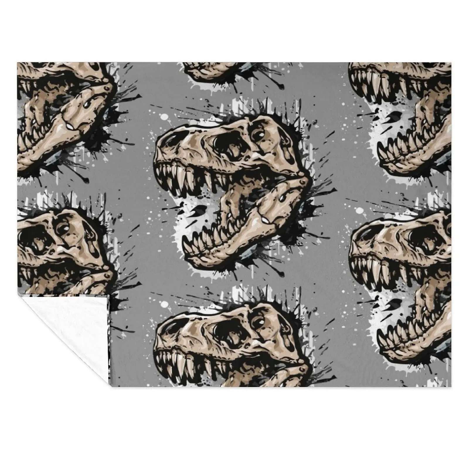 

Dinosaur - tyrannosaurus rex - trex - t-rex Throw Blanket warm for winter Flannels Thins warm winter Blankets