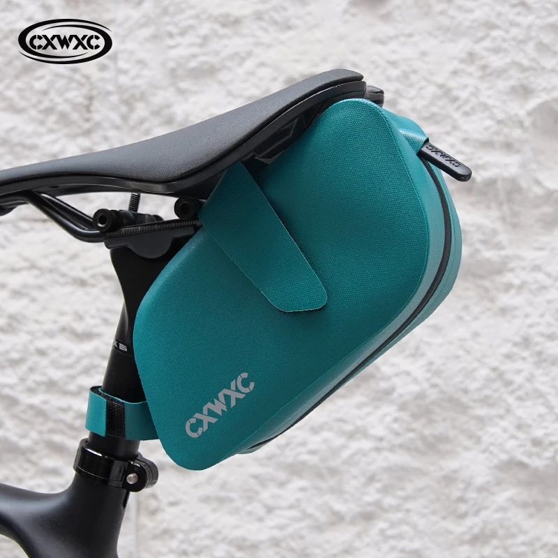 CXWXC Bicycle Aerodynamic Saddle Bag MTB Road Bike 1L Waterproof TPU Bicycle Seat Bag Cycling Pouch With Quick Release Strap