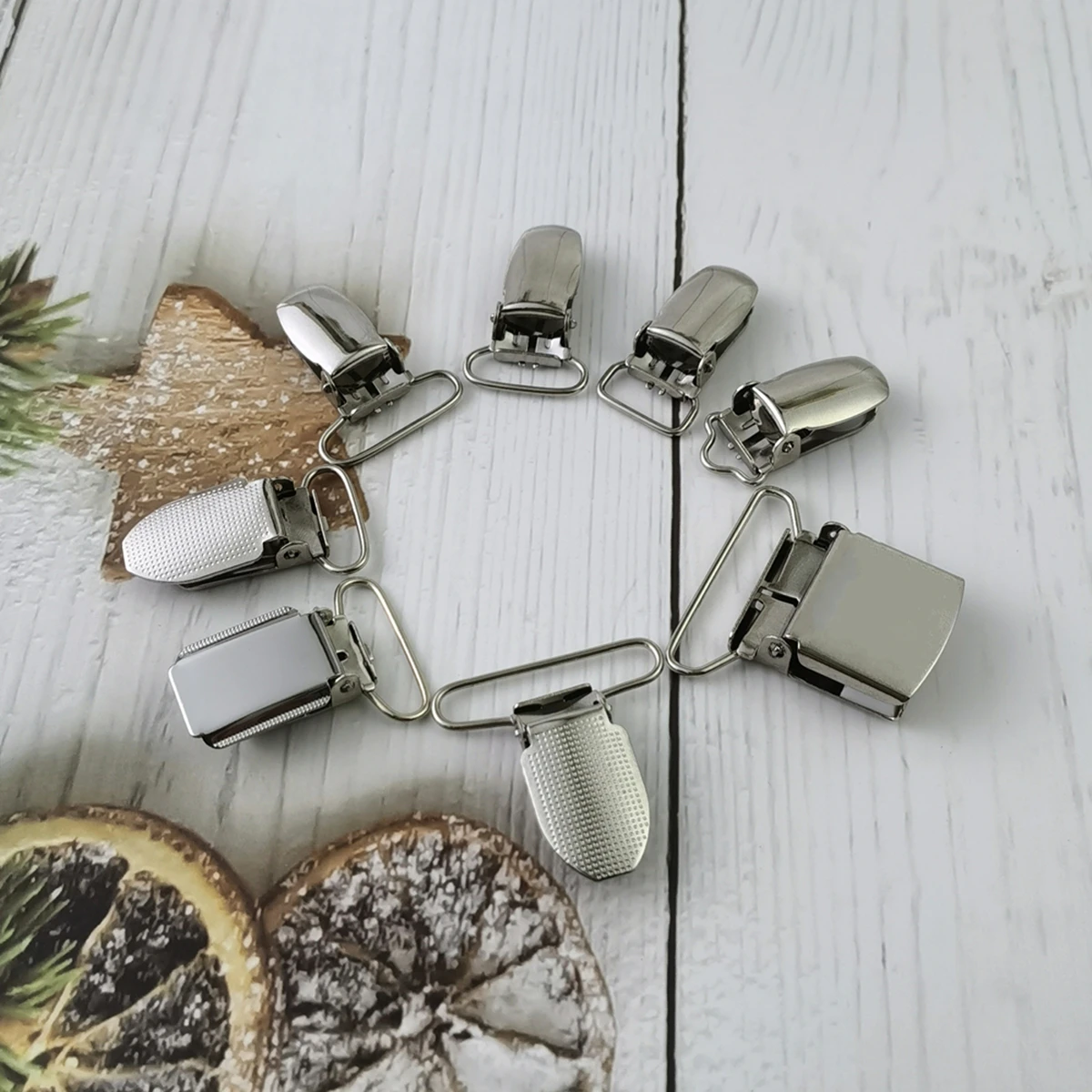 Shining Surface Strengthened Men\'s Suspender Clips Bed Sheet Clips Pacifier Clips 15 20 25 35 36mm C1605