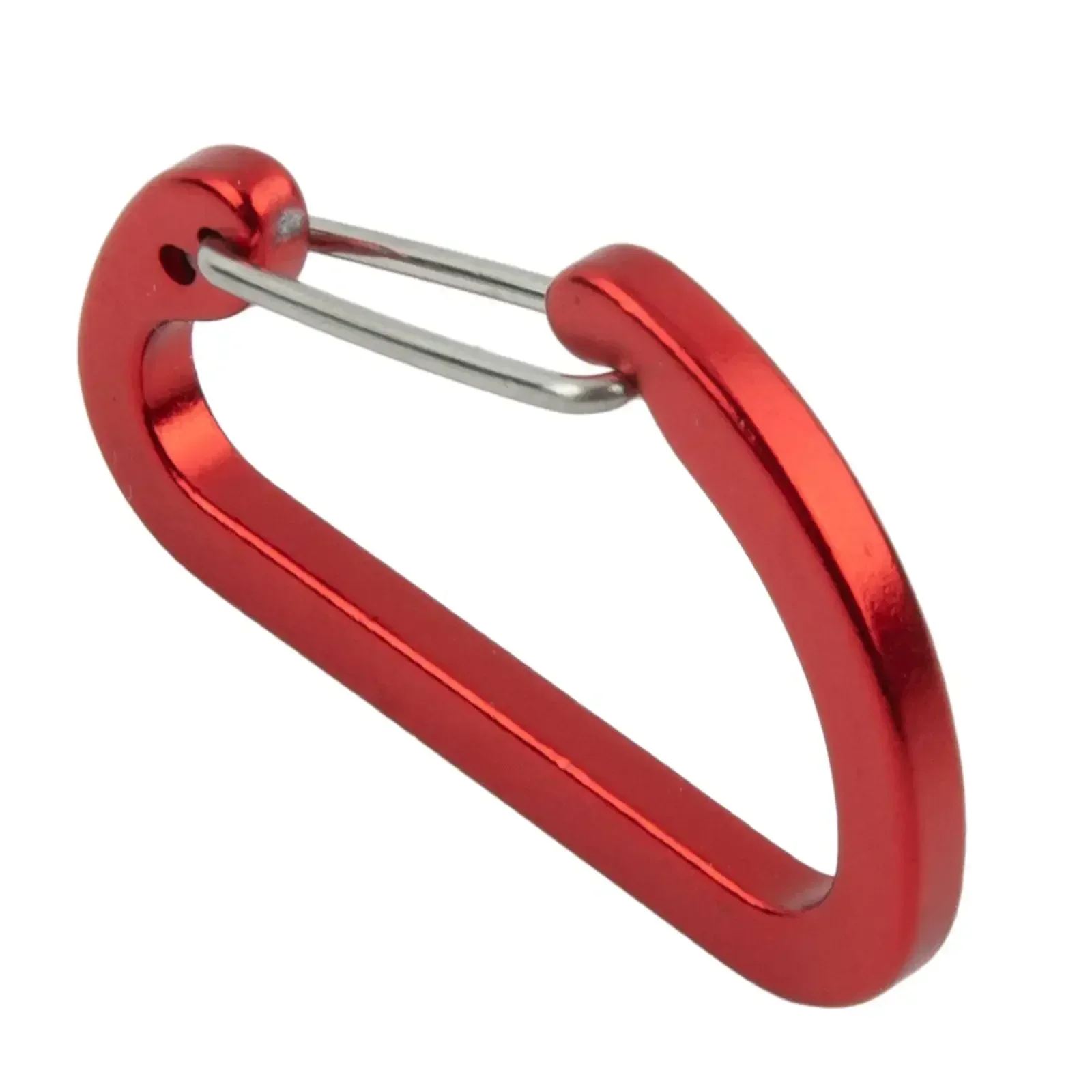 

Outdoor Climbing Camping Stainless Mi-ni Carabiner Spring Hook Clip Keychain Spring Keychain Hook Double Lock Buckle Large