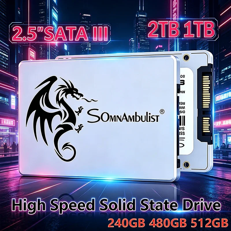 

SomnAmbulist SSD 2.5 64GB 128GB 256GB 512GB for Laptop Desktop Solid State Drive Sata3 120GB 240GB 480GB