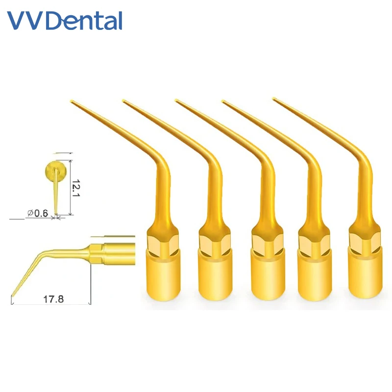 

VVDental Dental Piezosurgery Bone Cutting Tip Ultrasonic Piezo Surgery Tips Fit Woodpecker Generation/1/2/3 /NSK Surgical Tools