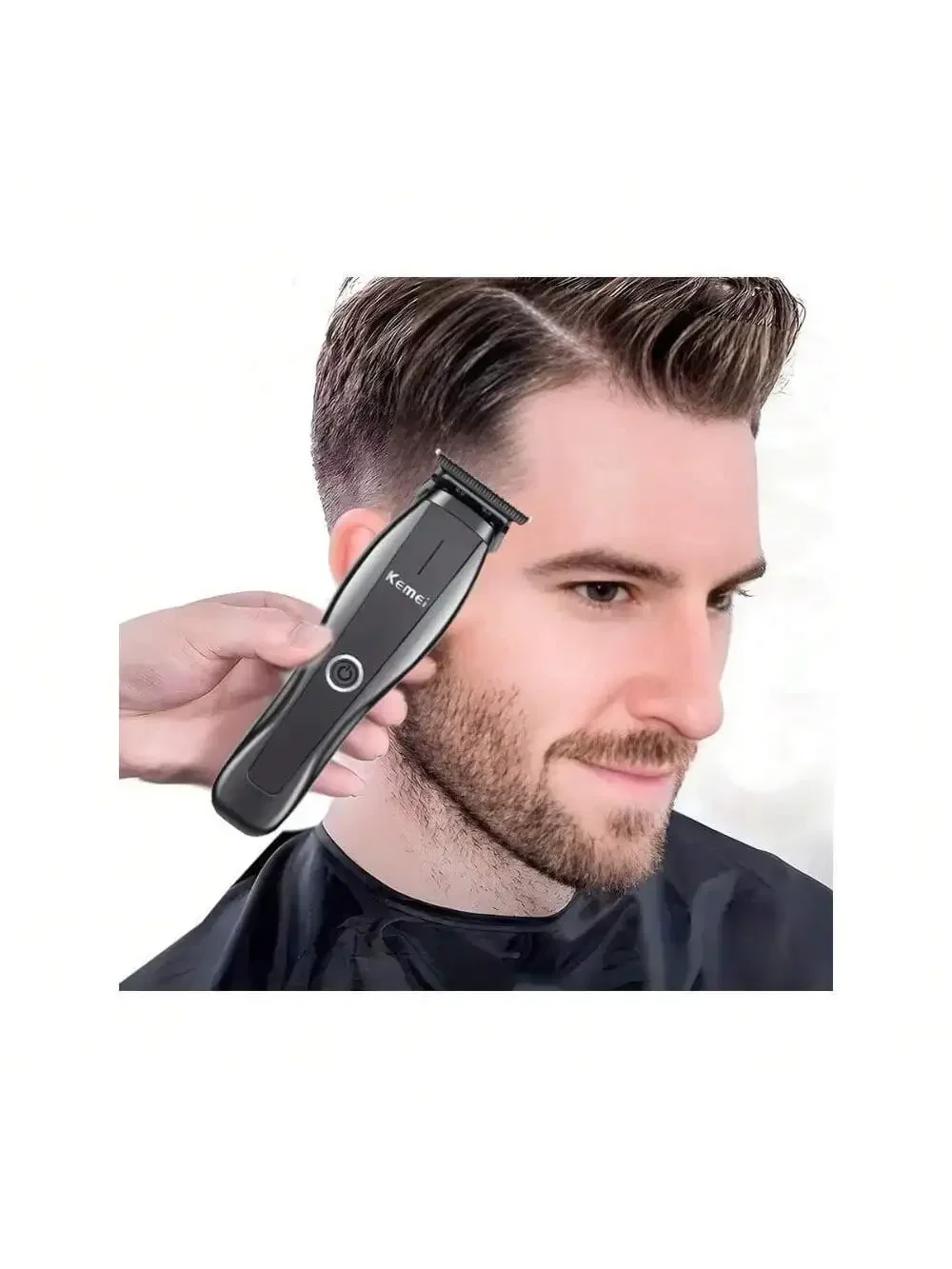 Kemei KM-2295 USB fast charging electric hair clipper with base, professional men's oil head carving and hair clipper