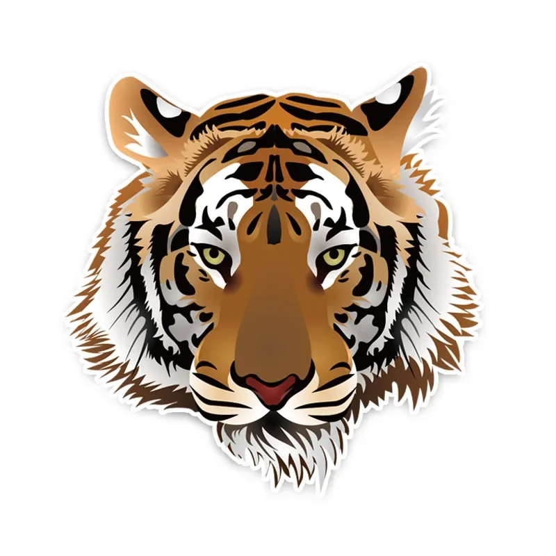 Hot Sell Personality Tiger Head Car Sticker Accessories Vinyl PVC  Motorcycle Waterproof Reflective Car Window  Decal 14cm*14cm
