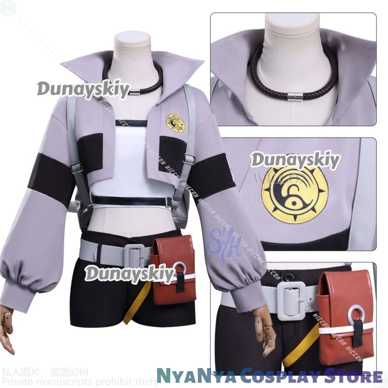 Anime Gachiakuta Riyo Reaper 코스프레 자켓 짧은 배낭 Akuta Cleaners 할로윈 의상 여성용 유니폼 파티 여성용