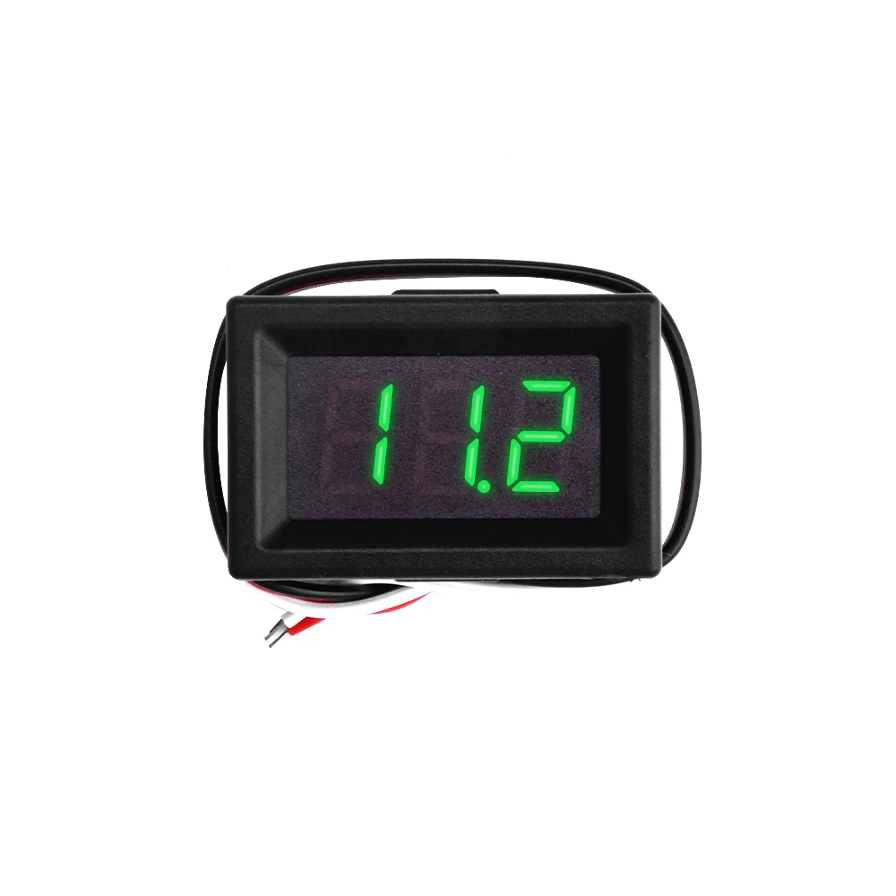 Mini 0.36 Inch DC 3-30V 3 Wire Digital LED Display Voltage Meter Voltmeter Tester with Shell for Car Motor Panel Mount