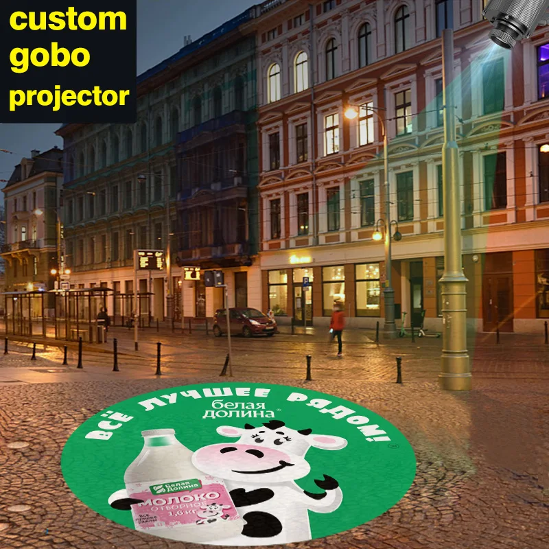 Outdoor Waterproof Rotaty Image Gobo Projector Customized  Hd Advertising Led Logo Projection Lamp