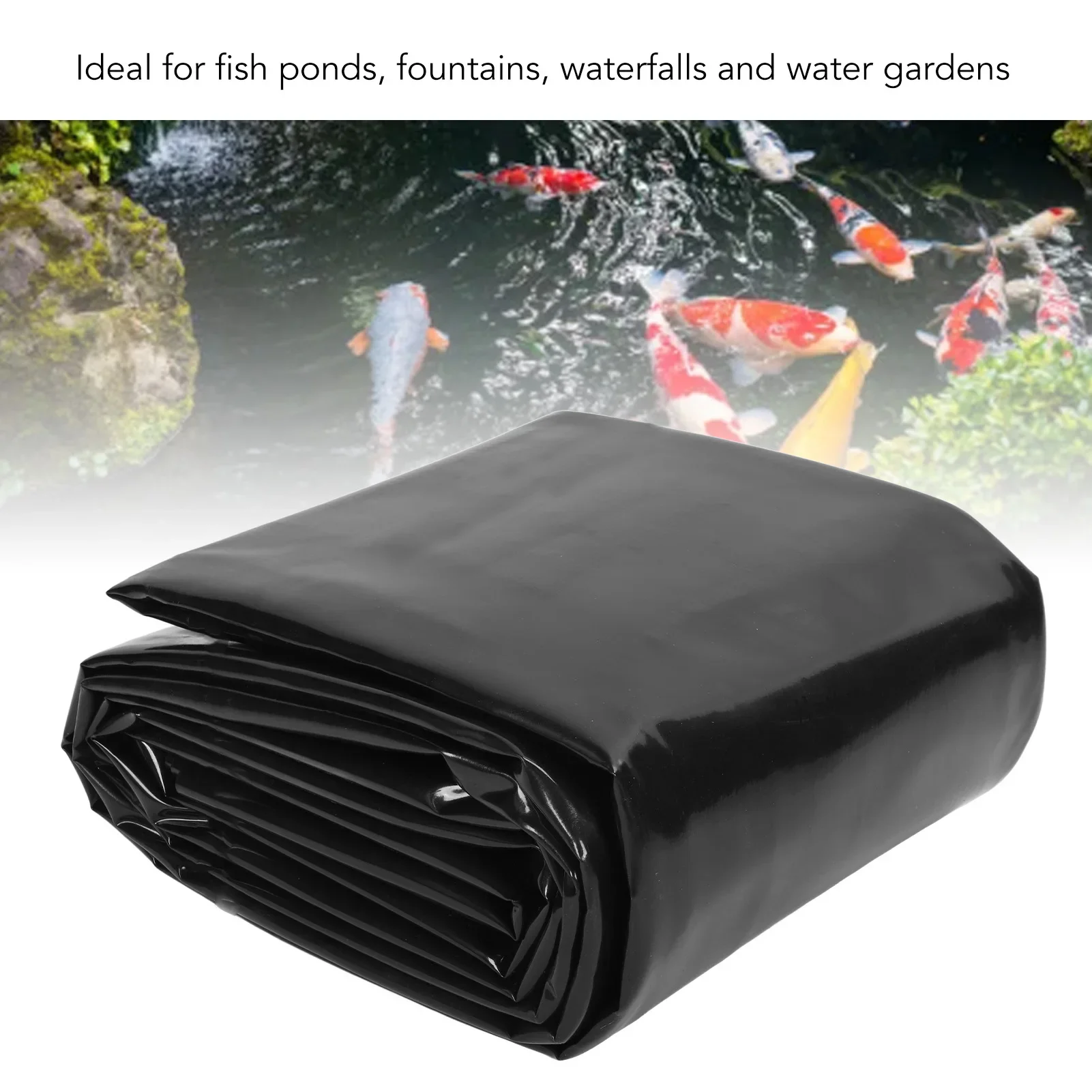 

Pond Liner HDPE Prevent Leakage Easy Cutting for Outdoor Aquaculture Water Garden 0.5mm Thickness 4*6.1meter Pond,Liner§HDPE,