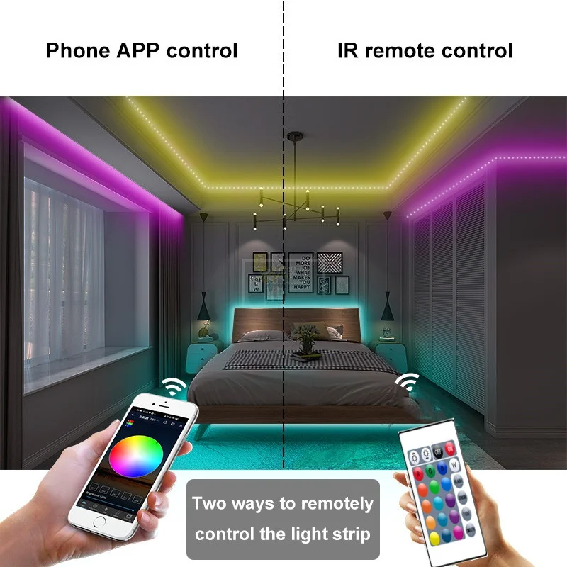 Bluetooth RGB Led Strip Light 5050 Luces LED String USB Tape Diode Ribbon For Room TV Backlight Neon Lamp christmas lighting